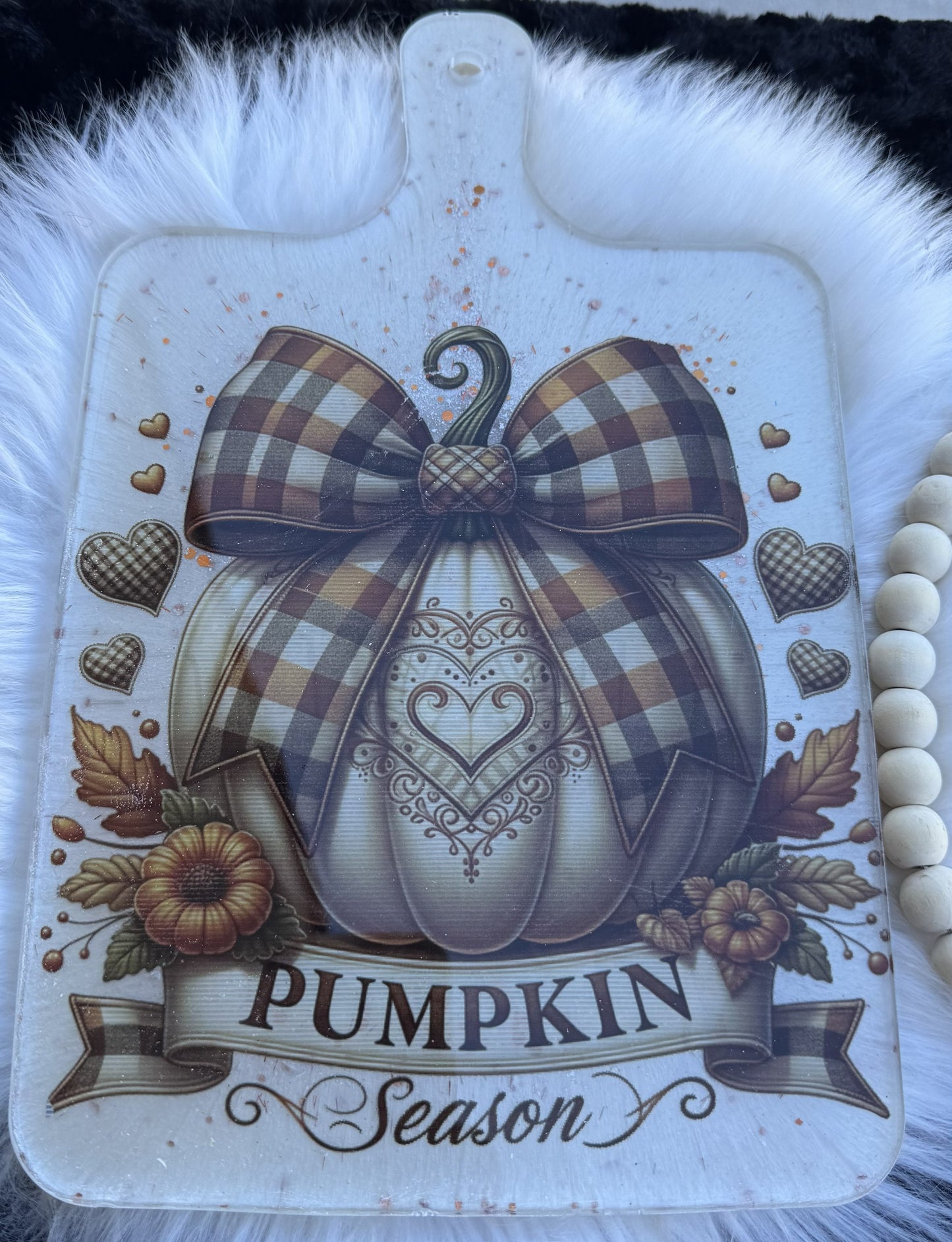 Pumpkin Season | Farmhouse Kitchen Art | Decorative Cutting Board – 13" x 8" | Fall Kitchen Décor